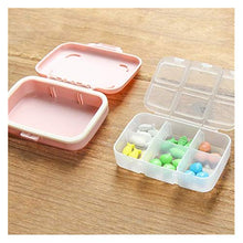 LKH Portapillole Portapillole Rosa, Dispenser per Pillole A 6 Griglie Buona Tenuta, Portapillole da Viaggio 6 Giorni, Piccolo E Portatile, 11 X 7 X 3 Cm