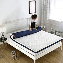 LJ Materassino Pieghevole Tatami Double Face in Cotone Traspirante a Maglia per Migliorare Il Sonno (Colore : Blu, Dimensioni : 150x200cm)