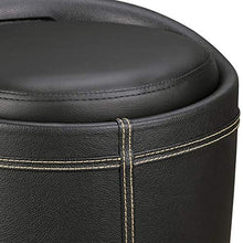 KadimaDesign KADIMA Design Afina Sgabello con la Funzione, in Pelle Sgabello Bagno Guardare Sgabello Nero