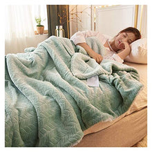 DSLK Coperte in Pile Verdi E Lanci Adulti Spessa Calda Calda Coperte Invernali Domestico Super Morbido Piumino Lusso Coperte Solide Tranquility Coperta Ponderata (Color : Style7, Size : 200x230cm)