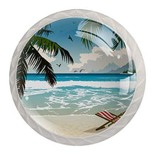 Spiaggia tropicale 4 PCS Pomelli per Porta, Pomolo per Mobile, Pomelli per Mobili con Viti, Maniglia per Armadietto, Pomelli per Porta, Pomelli per Cassetti per Porta, Armadio, Cassetto e Credenza