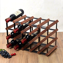 HTDZDX Portabottiglie per vino in legno a 4 livelli, portabottiglie per mobile in legno in acciaio metallo indipendente, organizzatore di bottiglie di vino su tavolo, decorazione per conservare armadi