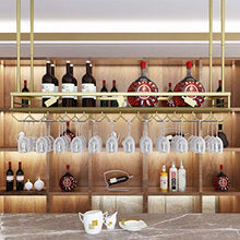 AT Organizzare Cucina Red Wine Glass Rack Upside Down Casa Hanging Hanging Holder Creatività Bancone Calici Stile Europeo Soffitto Shelf, Golden/Commerciali Cantine Club / 100cmx35cm