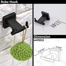 TURS 3-Piece Set accessorio da bagno SUS 304 in acciaio inox inossidabile carta igienica Porta asciugamani bar/Holder Robe gancio montaggio a parete, nero opaco, Q6008BK