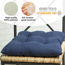 BCASE, Confezione 6 Cuscini Per Seduta E Sedia, 38X38 Cm, Rivestimento In Poliestere, Imbottitura In Fibra, Confortevole, Resistente, Per Cucina, Camera Da Letto, Ecc. Blu Navy