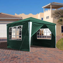 Hengda - Gazebo da Giardino, 3 x 3 m, Protezione dai Raggi UV, per Feste all’Aperto, con Pannelli Laterali, Facile da installare