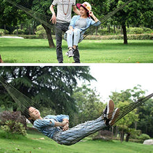 Amaca da Campeggio Giardino Outdoor Hammock portatile Nylon Mesh Amaca base di sonno di campeggio libero Hanging Chair Lounger dell'oscillazione letto Hammock singolo, cuscinetto 150KG Portatile