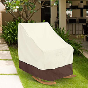 Take Fan - Coprisedia a dondolo singolo, resistente, 70 x 83 x 99 cm, copertura antipolvere per mobili da giardino