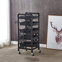 YIN YIN Carrello per ripiani Carrello for ripiani, carrozza for salone di bellezza in ferro battuto retrò in ferro battuto con ampio spazio in acciaio audace carrello for parrucchiere, 3 colori, 37X33
