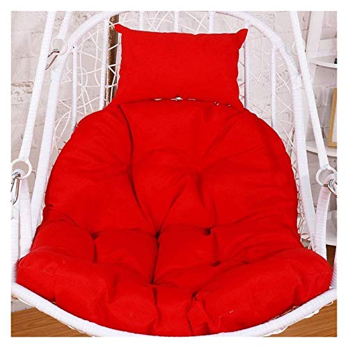 HYCy Cuscini da Esterno per sedie da Patio Cuscino per Sedia sospesa Altalena in Rattan, Cuscino per Sedia Amaca a Uovo per Interni Cuscini per sedie a Sdraio da Giardino all'aperto (Colore: Rosso)