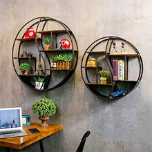 ZFF Wine rack Scaffale Divisorio A Parete | Scaffale A Parete Rotondo in Ferro for Camera da Letto Soggiorno Utilizzato for Scaffale di Stoccaggio Scaffale di Esposizione Cornice Decorativa Mobile