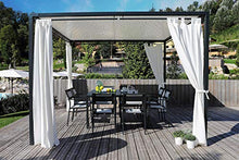 RD ITALIA Tavolo da Giardino 140x140 cm in Acciaio Dorio Antracite