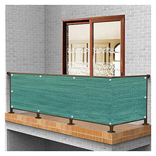 WUZMING Schermo Privacy Balcone Recinzione Parabrezza per All'aperto Backyard Patio Balcone Resistente ai Raggi UV Resistente alle Intemperie con Occhielli (Color : Dark Green, Size : 0.9x6m)