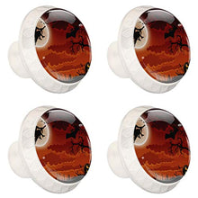 Halloween Hexe 4 PCS Pomelli per Porta, Pomolo per Mobile, Pomelli per Mobili con Viti, Maniglia per Armadietto, Pomelli per Porta, Pomelli per Cassetti per Porta, Armadio, Cassetto e Credenza