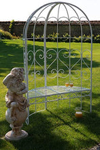 adami Panchina da Giardino in Ferro con Cupola 118,5x57H186cm Viareggio Bianco