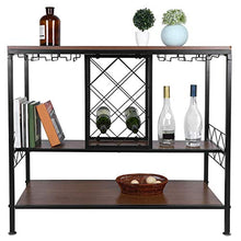 Cikonielf - Cantinetta per vino con 3 ripiani, scaffale per bottiglia, portabottiglie, porta bottiglia, 39,7 x 105 x 88,5 cm