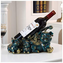 LXLH Porte-bouteille de Vin Creative Golden Cochon décoration européenne Accueil Cute TV Cabinet Cabinet de Vin Décoration (Couleur: Vert)