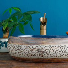 WEHOLY Lavabo in Resina Lavabo retrò da Incasso Ovale in Pietra Naturale Lavabo in Ceramica Contenitore per Hotel Lavabo a Prova di Schizzi
