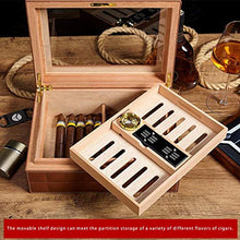 Umidificatori Humidor Armadio per Sigari Humidor Idratante di Grande capacità Humidor con Lucernario Trasparente Humidor con Design A Doppio Strato Humidor Piccolo E Comodo
