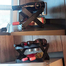 Portabottiglie in bambù, Scaffale per Bottiglie di Vino portabottiglie per bottiglie di vino, impilabile, orizzontale,supporto per vino, per 6 bottiglie, pronto da montare, Con 2 apribottiglie