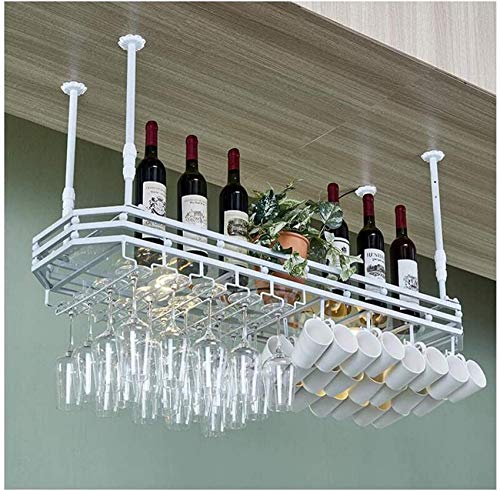 ZHXYY Portabottiglie per Uso Domestico, Decorazione Creativa Europea, Appendiabiti per Bicchieri da Vino, portabottiglie per Bicchieri da Vino, portabottiglie da Bar Capovolto (Colore: Bianco, Dim