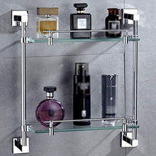 NHLBD Mensola da Bagno, mensola portaoggetti - 2 Piano Doccia scaffali e Ripiani, attaccatura di Parete Mensola Rettangolare for partizione da Bagno (Dimensioni: 57cm) (Size : 47cm)