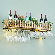 POETRY Portabottiglie Portabottiglie da Appendere a Parete in Legno massello Europeo Portabottiglie per Bicchieri da Vino per Uso Domestico Portabottiglie Capovolto Bar Ristorante Champagne Wine