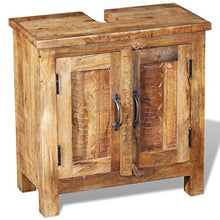 GoodWork4UEu Armadietto da Bagno Vanity con Specchio Legno Massello di Mango Arredamento Set di mobili Set di mobili per Bagno