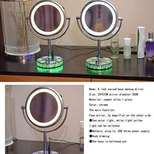 Specchi per vanità da Bagno Specchi da Bagno montati Illuminati Specchi da 8 Pollici 3X Doppio Lato ingrandimento 360 ° Specchi da Barba Girevole