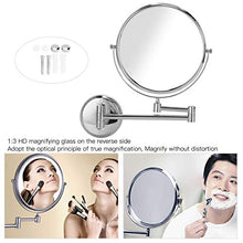 01 Specchio cosmetico galvanico, Specchio per Trucco telescopico Pieghevole in Rame HD, Decorazione Domestica per Camera da Letto