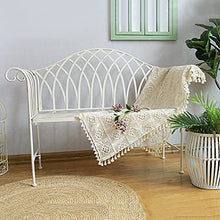 Sedia da Giardino in Metallo Semplice da Banco in Ghisa, Decorazione per Mobili in Metallo A 2 Posti per Patio Esterno, Facile da Montare, 130x40x94cm