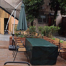 WAFWYY Copertura per Mobili da Giardino, Impermeabile 420D in Tessuto Oxford con 4 Fibbie Fisse Anti Vento E Protezione UV Set da Giardino，Rettangolare