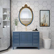 Yxxc Specchio da toeletta Specchio da Parete Specchio da Bagno Specchio da Parete Ovale Specchio da Parete Blu Specchio da Bagno Vanity Toilette Specchio da Bagno per Trucco