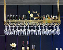 BYGZZ Bar Portabottiglie da Vino Capovolto Bar Decorazione Appesa Durevole Europea Pratica Bar Portabottiglie in Ferro battuto