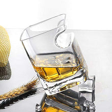 Bicchiere di Whisky di Sigaro, Fatto a Mano dal Vetro di Cristallo Senza Piombo, Vetro Vecchio Stile con Riposo con Sigaro frastagliato, Natale, Regali di Compleanno