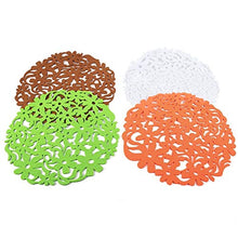 Tarente 4 Colori di Figura Rotonda Tavolo di Feltro tovagliette di Calore Resistente della Cucina della casa Cena Tovagliette Nuovo