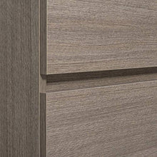 Mobile Bagno 80 cm sospeso Rovere Scuro con 2 cassettoni Completo di lavabo+Specchio+Ceramica+Lampada LED