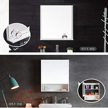 haozai Mobiletto Pensile da Bagno con Specchio, Armadietto da Parete, Specchio Contenitore con Ripiani Regolabili, Bianco,Mobiletto Pensile da Bagno con Specchio 27
