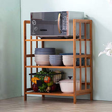 LYM &ripiano di stoccaggio Multifunzionale del Forno a microonde Rack di bambù Rack di stoccaggio Cucina Organizzatore Semplice Forno Rack Layer-Spazio Regolabile Scaffale di Finitura