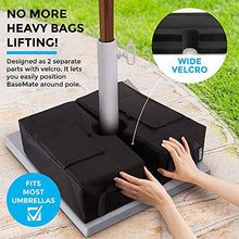 æ— Ombrellone da giardino con base per ombrellone, resistente alle intemperie, con ampia apertura per patio e spiaggia
