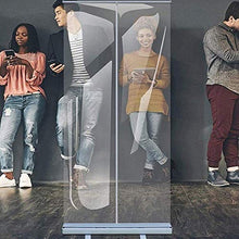 Topniu. (Uso in Business) Roll Up Banner Partitions Rullo Rullo Pull Up Clear Banner, Perspect Sneeze Guard Schermo, Schermo di distanziamento sociale, Protezione dello sputo, Schermo trasparente da p