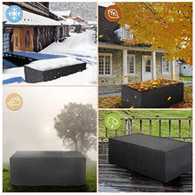 JYSSH Robusto Mobili da Giardino Copertura, Copri Tavolo da Esterno Tessuto, A Prova di Strappo A Prova di Polvere Copertura Tavolo Esterno per Mobili in Metallo Vimini O Plastica,245 * 165 * 55cm