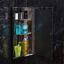 YLiansong-home Armadio da stoccaggio a Parete Bathroom Wall Mobile con Anta in Acciaio Inossidabile Governo di Medicina Multiuso dell'organizzatore di immagazzinaggio Armadio Appartamento Bagno