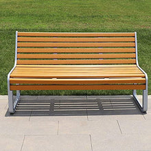 GaoF Panchina per terrazza del Parco Panchina per Il Tempo Libero da Esterno, Panchina da Giardino Resistente alle intemperie in ghisa e Pino, Panchina a 2 posti sul Prato del