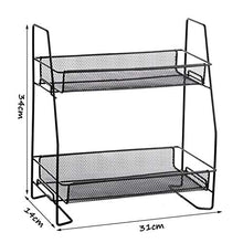 LYM &ripiano di stoccaggio Mensole da Cucina, Iron Art Doppio Strato Rack di Finitura Rack di archiviazione Desktop Rack da Cucina Scaffale di Finitura (Color : 2#)