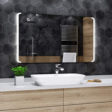 ALASTA® Specchio | Specchio a Muro Controluce LED | Seattle | Personalizza Specchio LED Deluxe | Colore LED - Bianco Freddo/Caldo