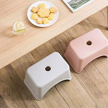 Niduo Bear Sgabello Basso per Bambini Sgabello Quadrato in Plastica, Sgabello Che Cambia Scarpe Bagno Piccolo Panca Impilabile 4 Pezzi,Rosa