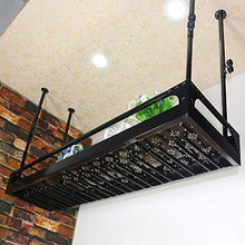 YWYW Wine Bar Bar Wine Glass Rack Hanging Wine Glass Bar Hanging Creativo Europeo Portabottiglie di Vino Appeso a Parete Industriale Portabottiglie Decorazione Nero (Dimensioni: 60 * 30 cm)
