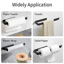 Mczcent - Portasciugamani da bagno, autoadesivo e da parete, in lega di alluminio, senza forature, per bagno, cucina, 30 cm