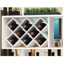 MEIDUO Cremagliera del Vino Armadietto da Incasso a Parete per la casa - Mobile in Legno massello Compilare Qualsiasi Spazio (Colore : Bianca)